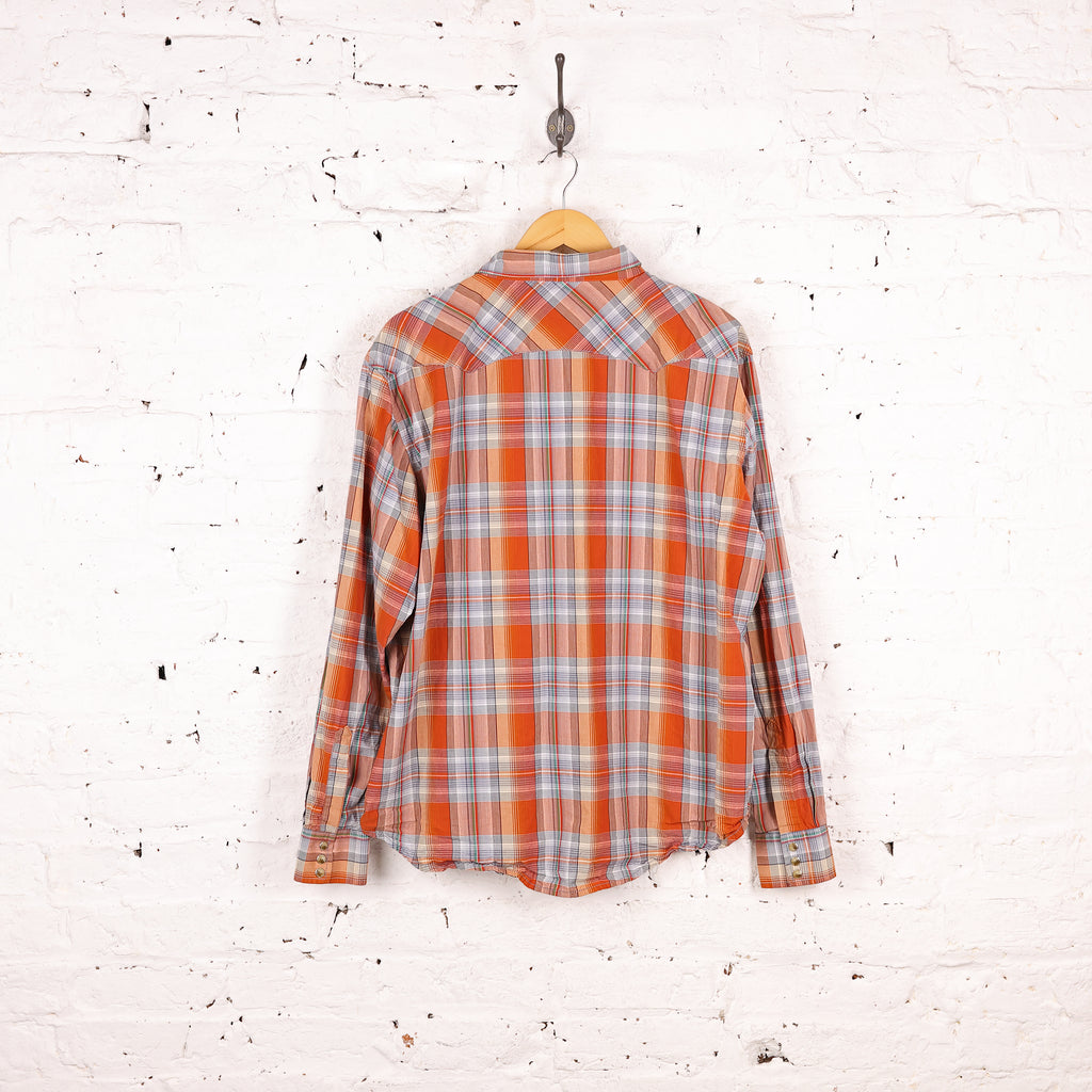 Wrangler Check Western Shirt - Orange - XXL