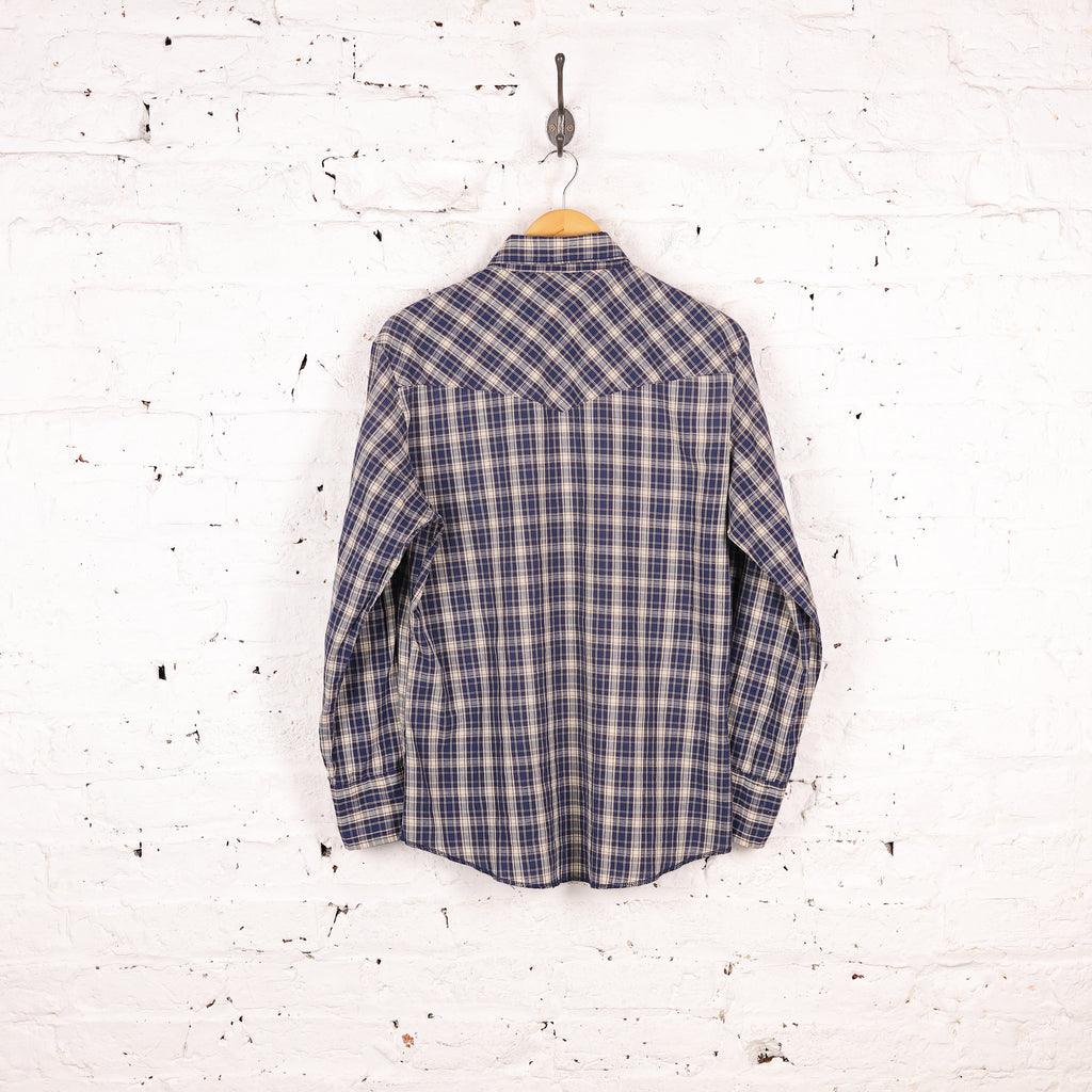 Wrangler Check Western Shirt - Blue - M