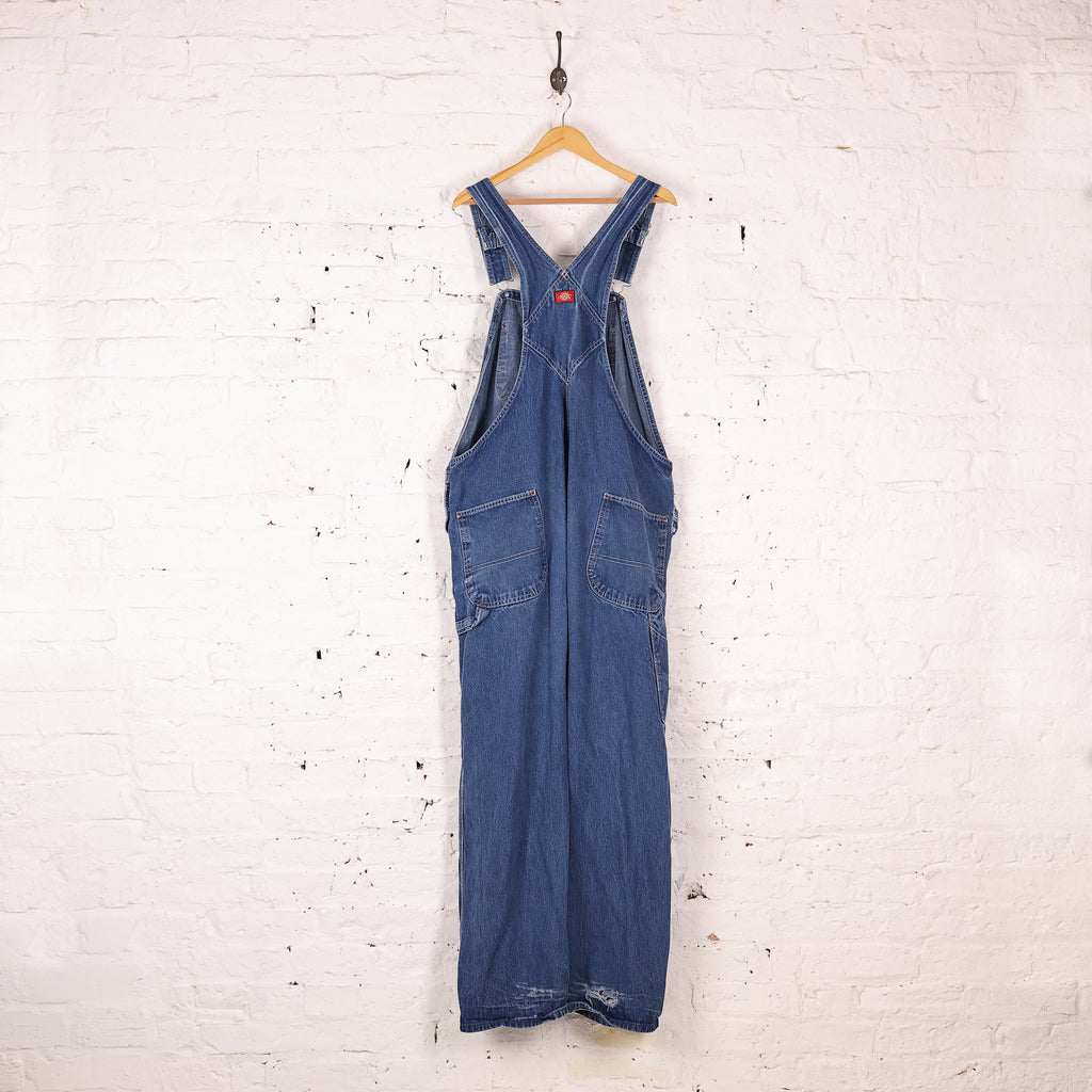 Dickies Denim Work Overalls Dungarees - Blue - XXL