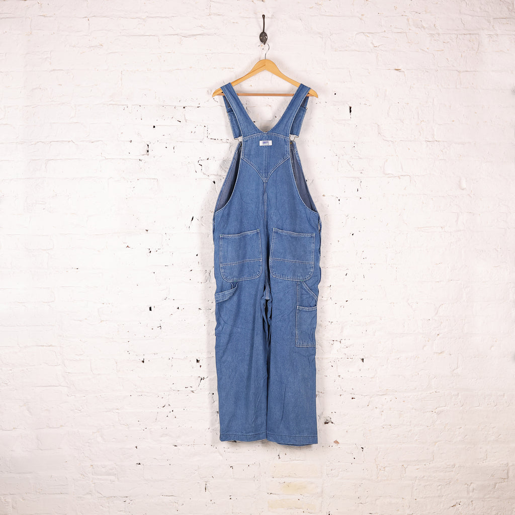 Liberty Overalls Denim Dungarees - Blue - L