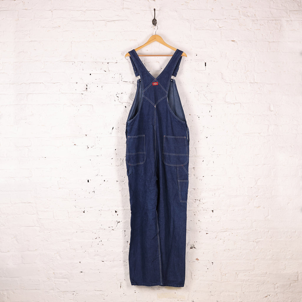 Dickies Denim Overalls Dungarees - Blue - XL