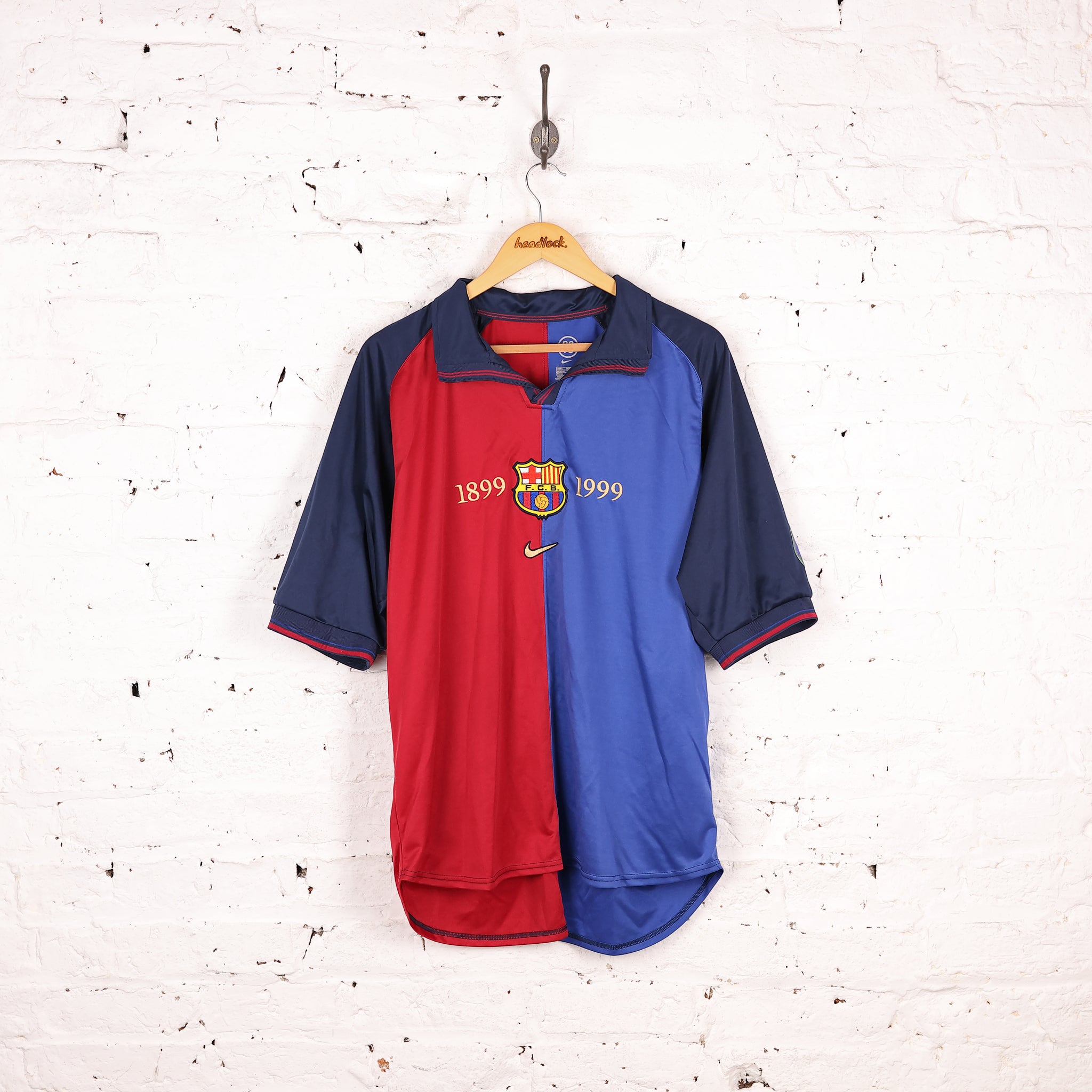 Barcelona 1999 Nike Home Football Shirt - Blue - L – Headlock