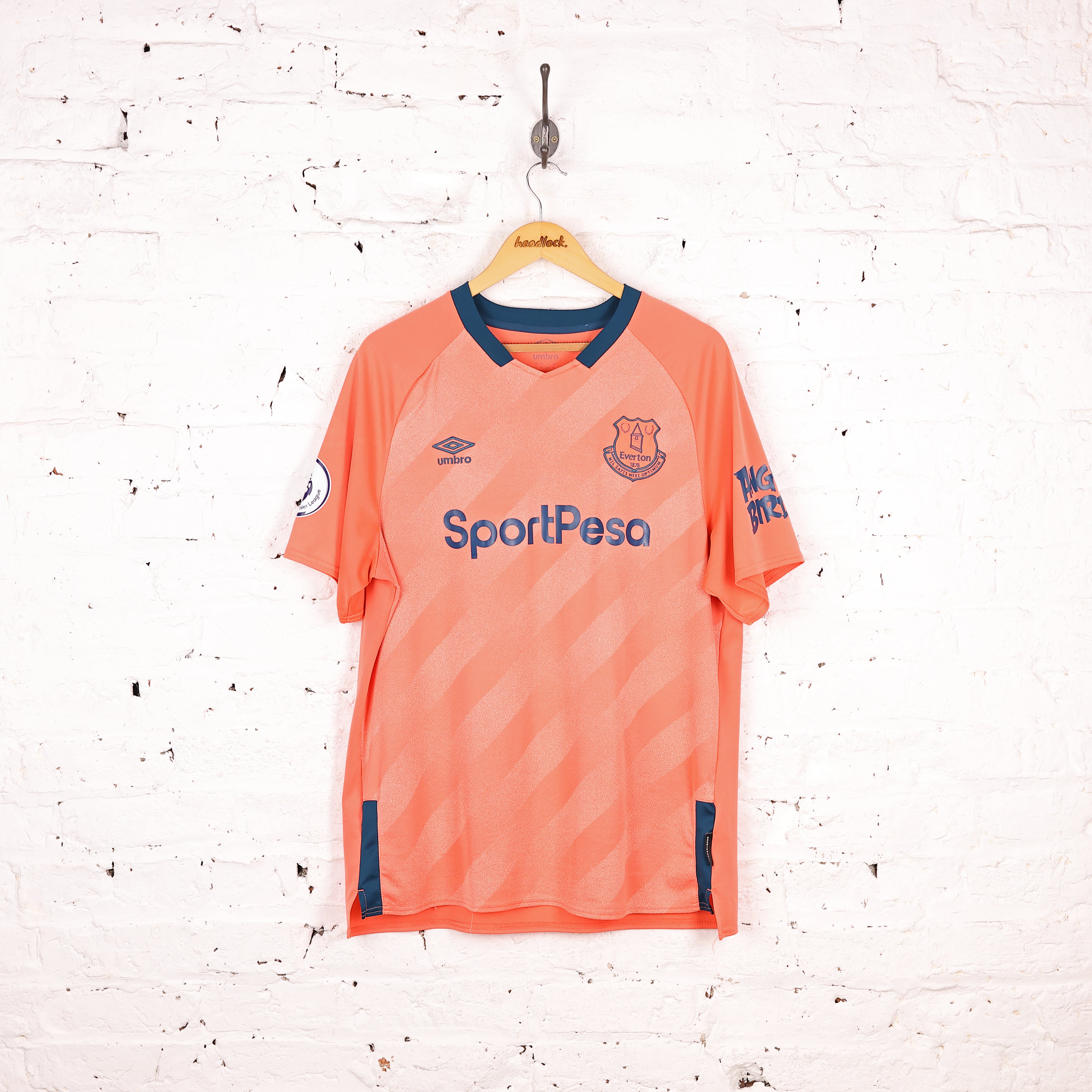 Everton 2019 Iwobi Away Football Shirt Orange L – Headlock