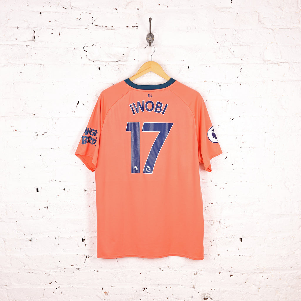 Everton 2019 Iwobi Away Football Shirt - Orange - L