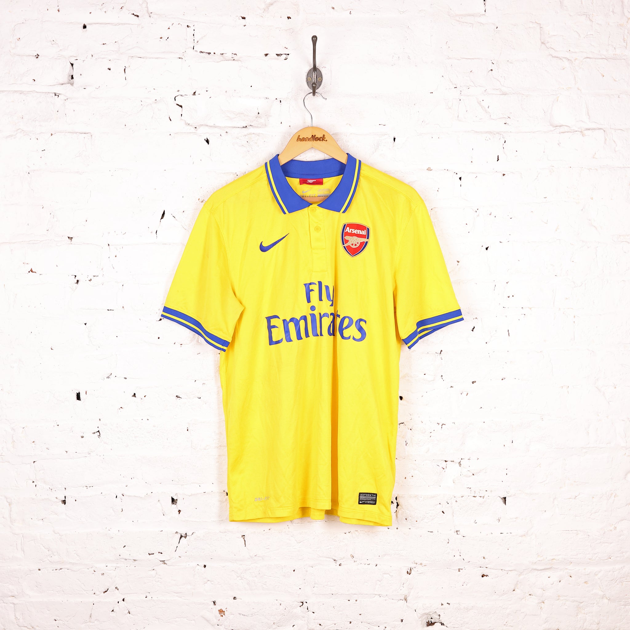 Arsenal Nike 2013 Away Football Shirt - Yellow - L – Headlock