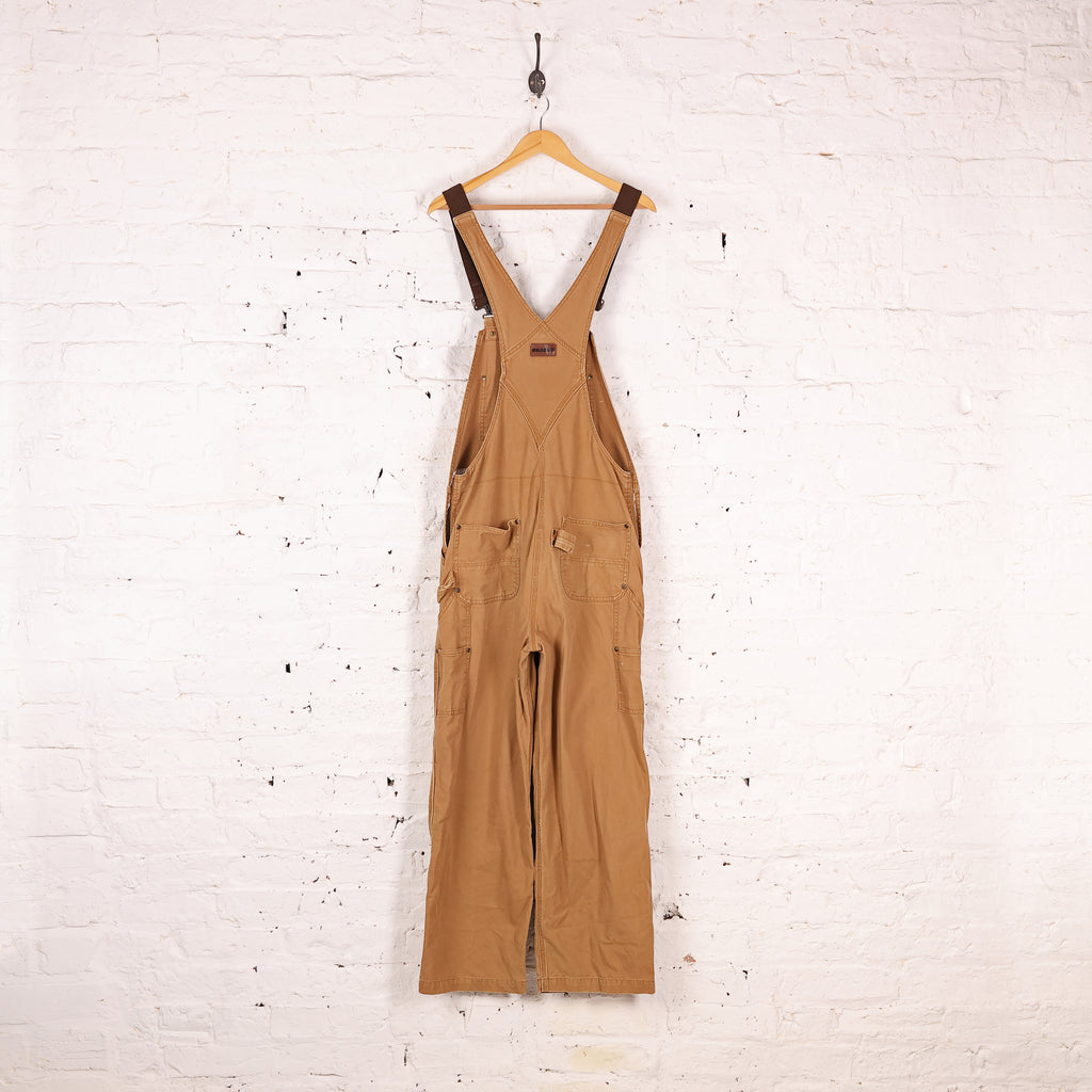 Brazos Canvas Work Dungarees Overalls - Sand -  M