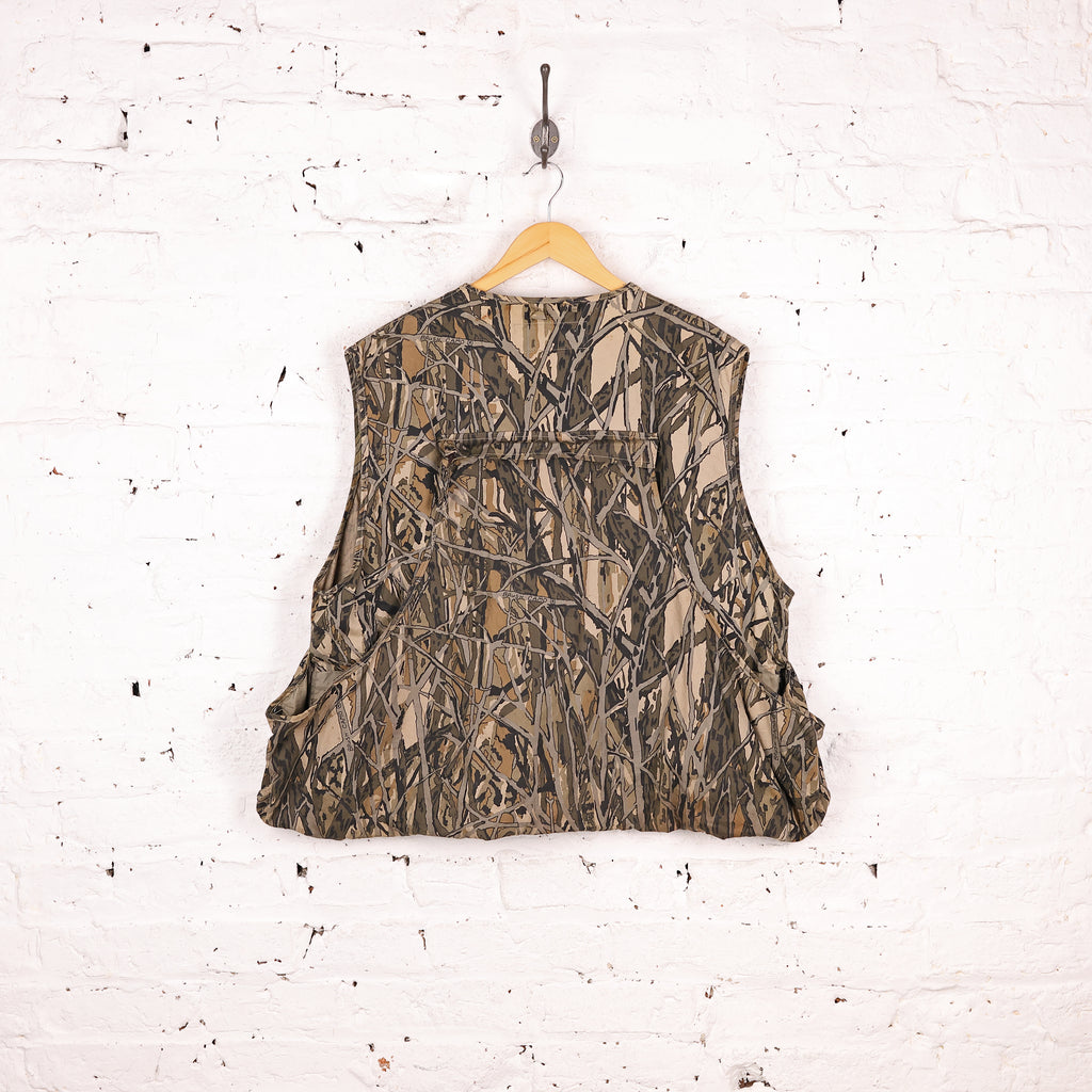 Real Tree Camouflage Shooting Gilet Jacket - Green - XL