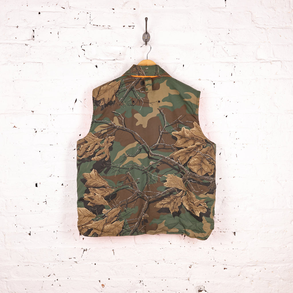 Woodland Camouflage Shooting Jacket Gilet - Green - XL