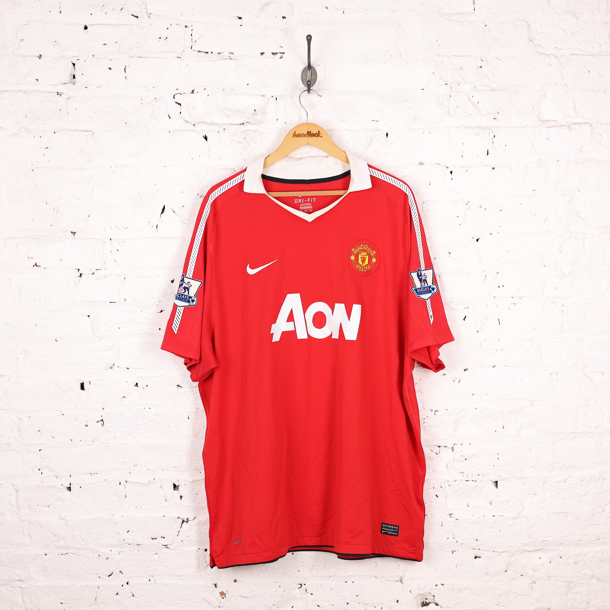 Manchester United 2010 Rooney Nike Home Football Shirt - Red