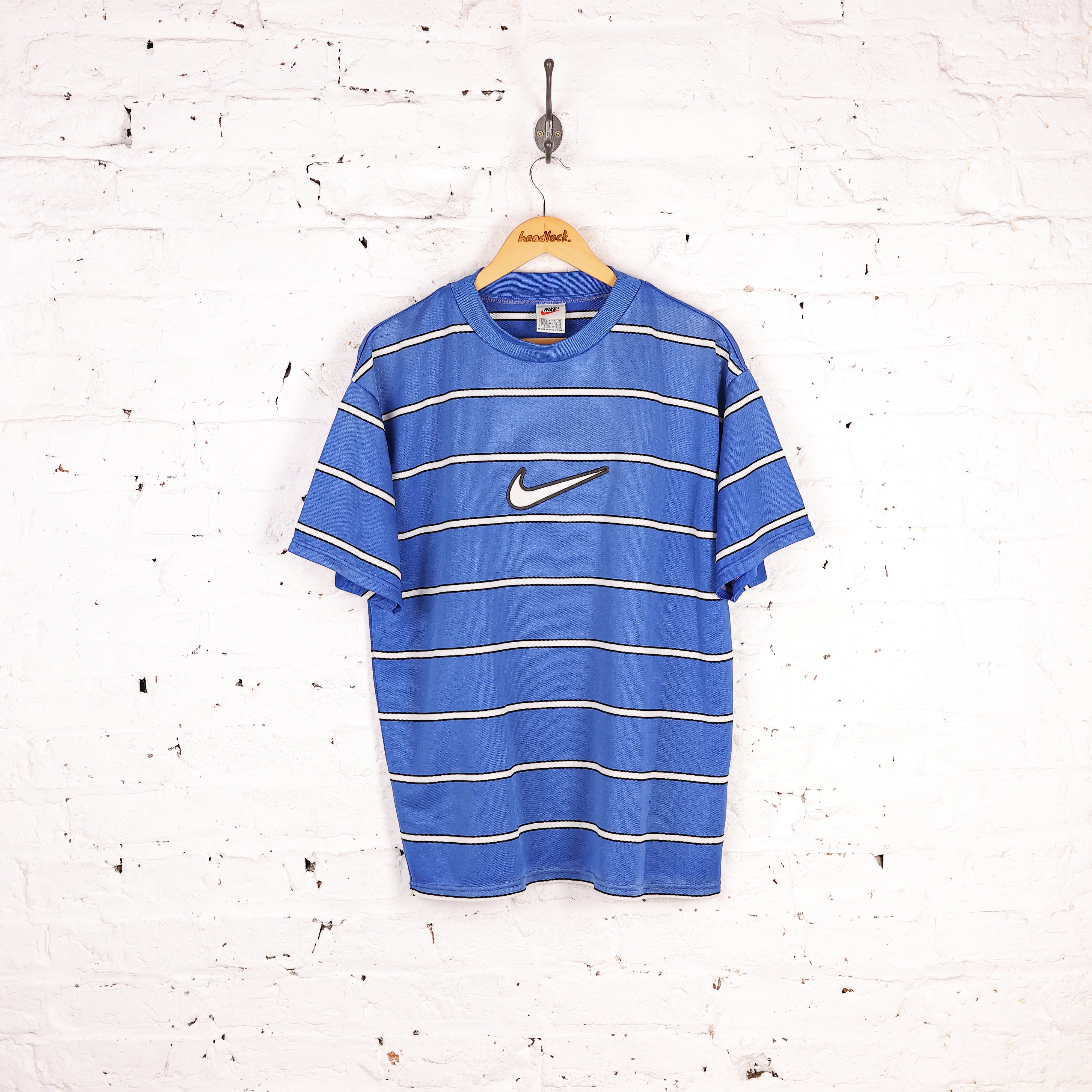 Nike 90s Swoosh Sports T Shirt Blue L – Headlock