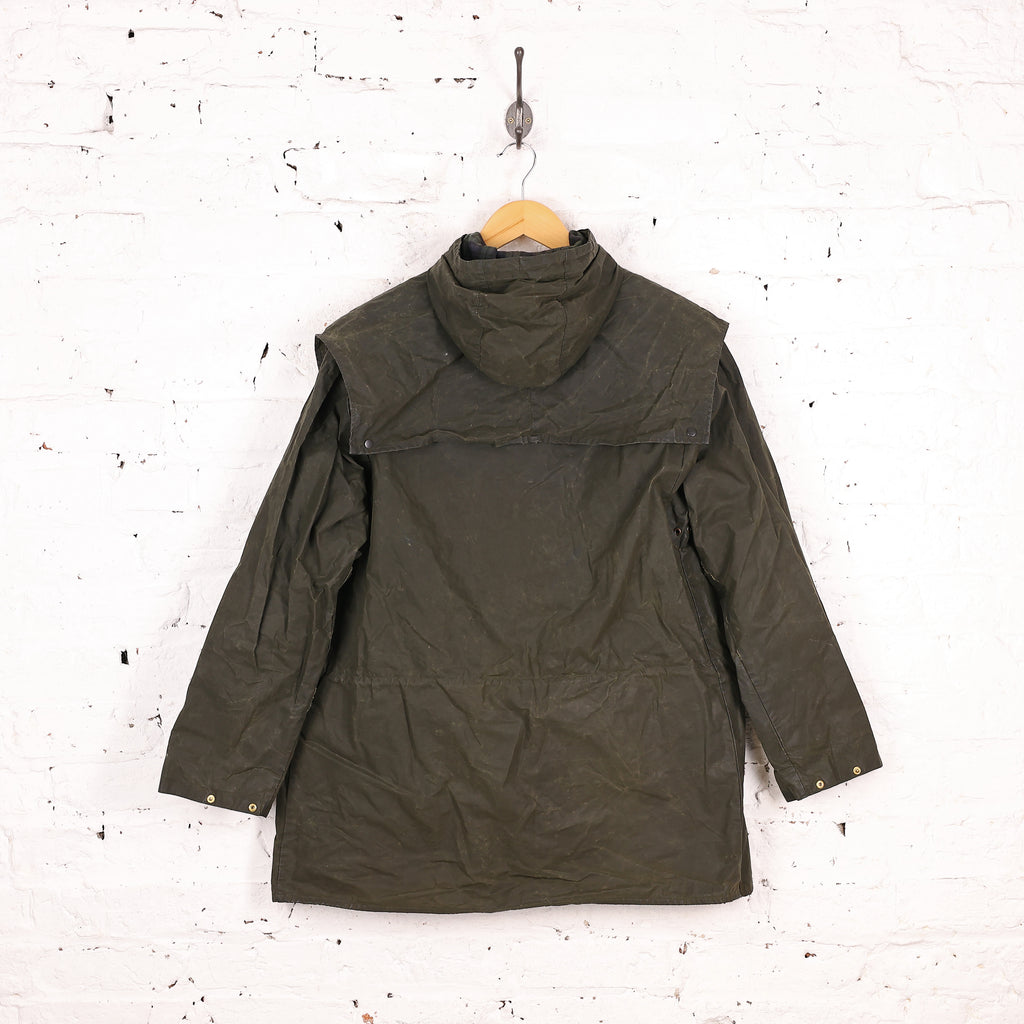 Barbour Durham Wax Parka Jacket - Green - S