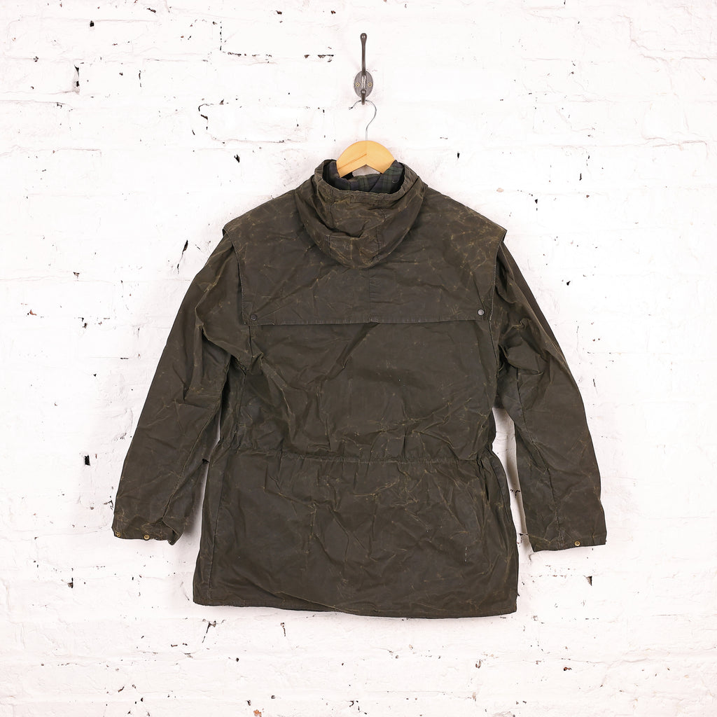 Barbour Lined Durham Wax Jacket - Green - S