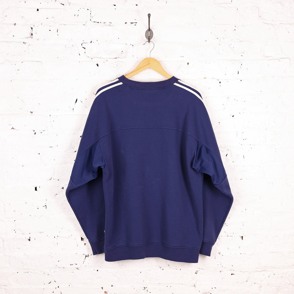 90s Adidas Sweatshirt - Blue - XXL