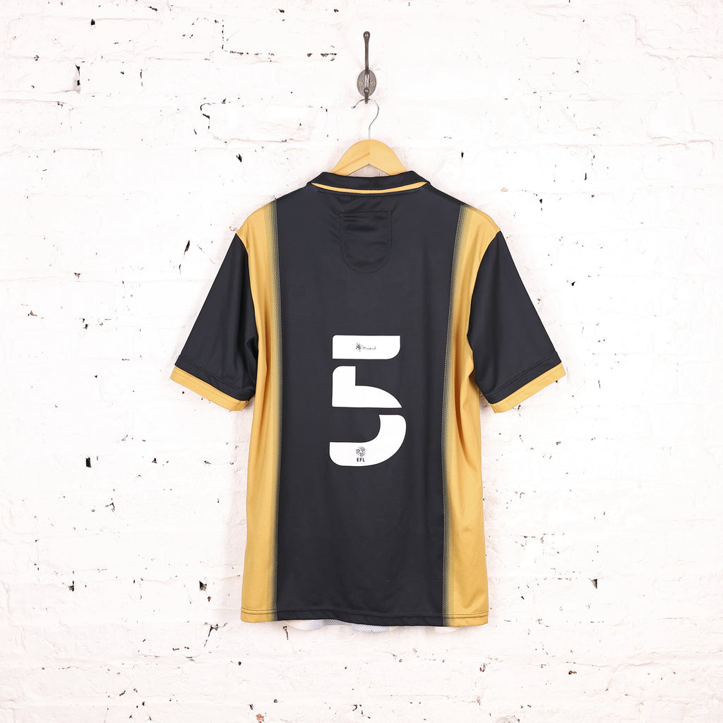 MK Dons FC 2018 Errea Third Kit Football Shirt - Black - XL