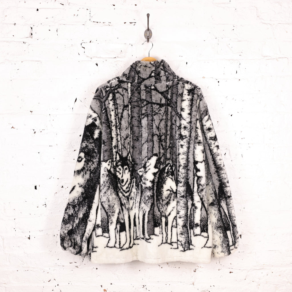 Wolf Full Zip Fleece Jacket - Grey - XL