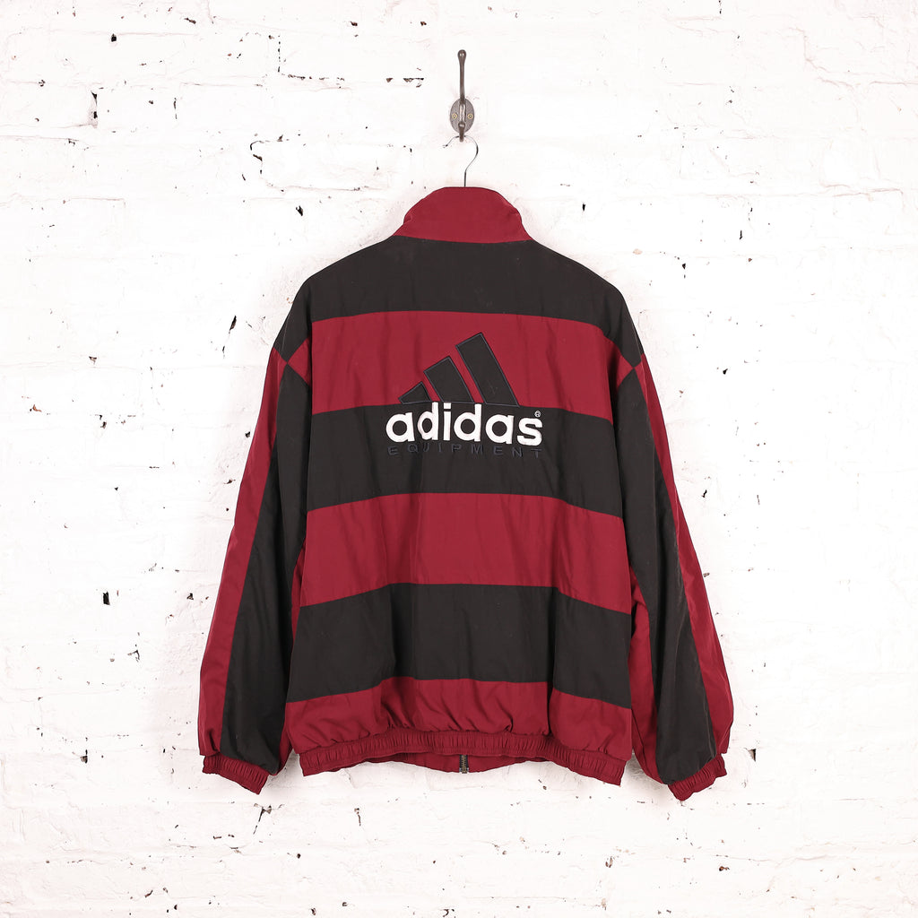 90s Adidas Equipment Tracksuit Top Jacket - Red - L