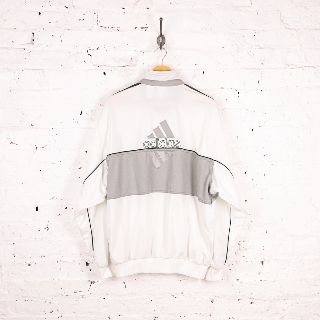 90s Adidas Tracksuit Top Jacket - White - L