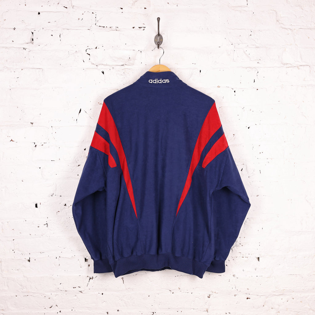 Adidas 90s Felt Tracksuit Top Jacket - Blue - L
