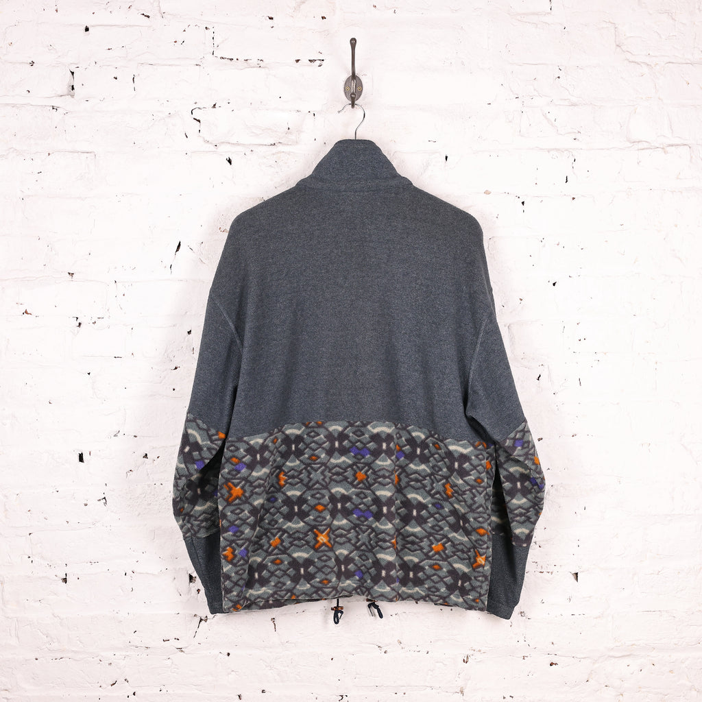 Adidas 90s Pattern Fleece Jacket - Grey - XL