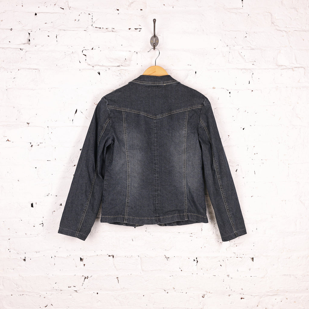 Women's Y2K Denim Blazer Jacket - Blue - Women's S