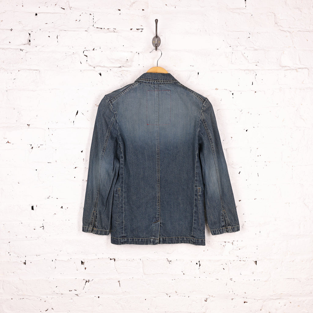 Women's Y2K Denim Blazer Jacket - Blue - Women's M
