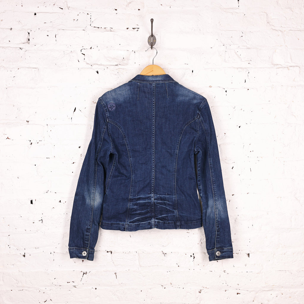 Women's Y2K Denim Blazer Jacket - Blue - Women's M