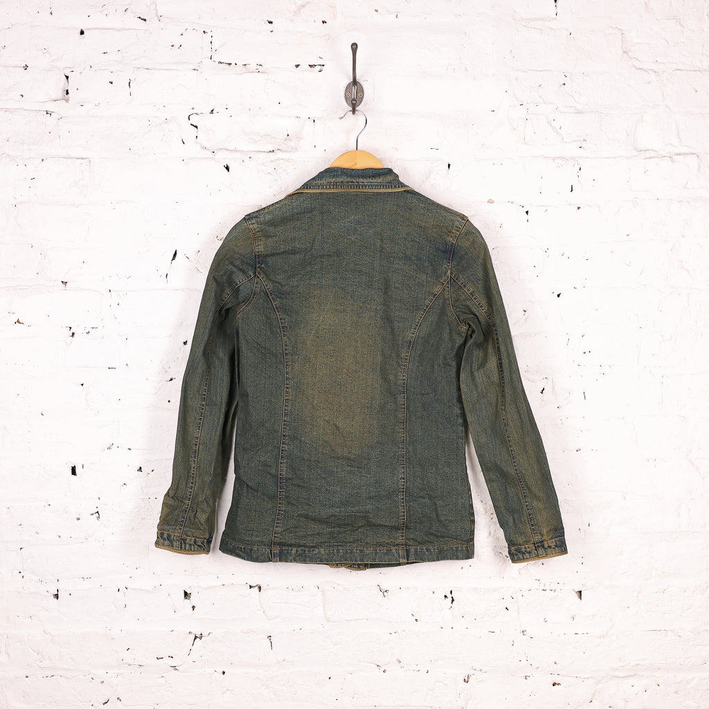 Women's Y2K Denim Blazer Jacket - Blue - Women's S