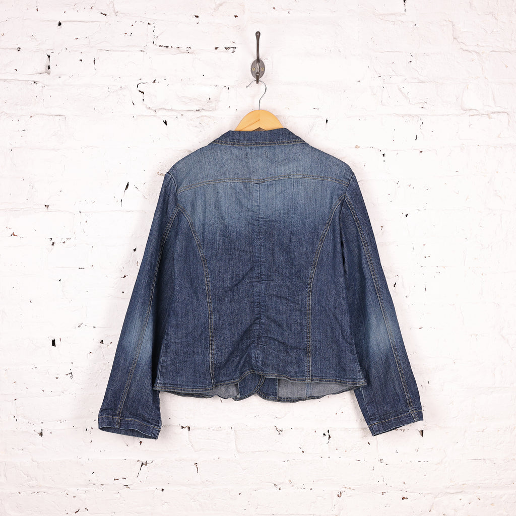 Women's Y2K Denim Blazer Jacket - Blue - Women's XL
