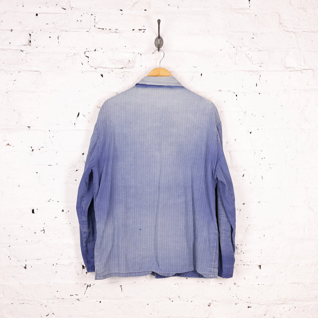 Worn Work Chore Over Shirt - Blue - L