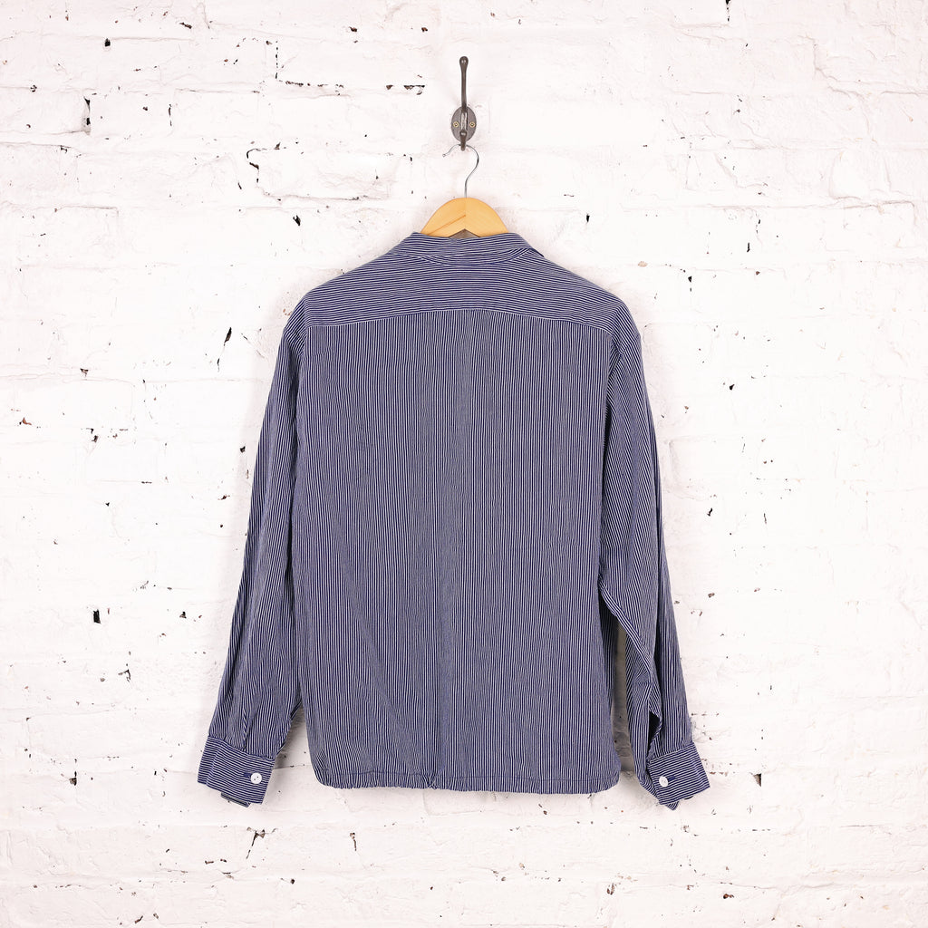 Fisherman Striped Work Shirt - Blue - M