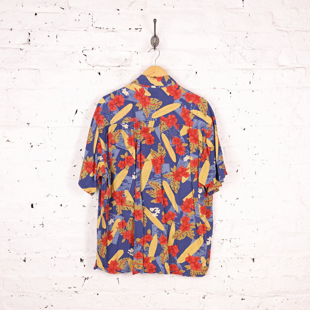 90s Hawaiian Pattern Shirt - Red - XL