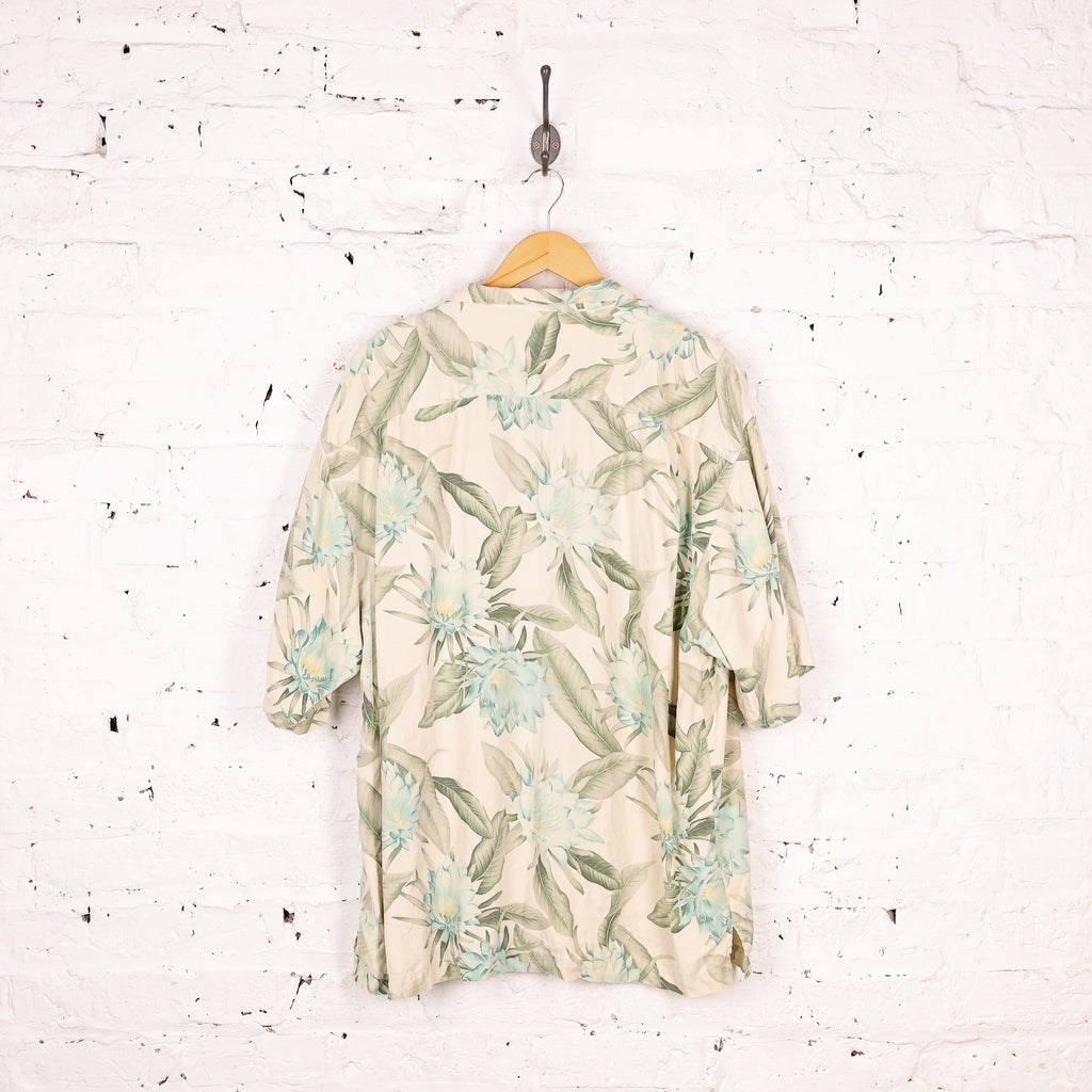 90s Tommy Bahama Hawaiian Pattern Shirt - Green - XL