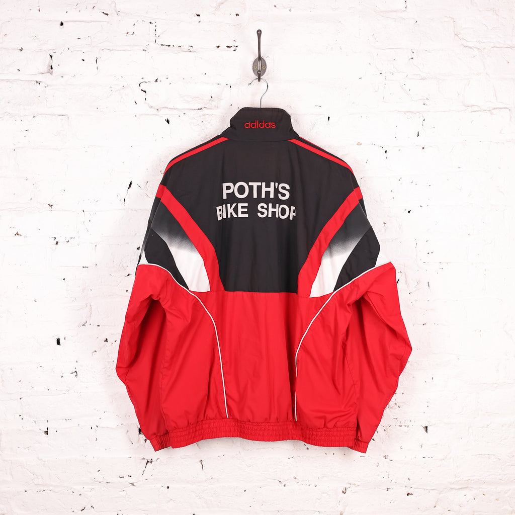 90s Adidas Tracksuit Top Jacket - Red - L