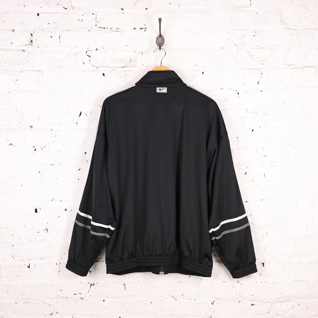 90s Reebok Tracksuit Top Jacket - Black - L