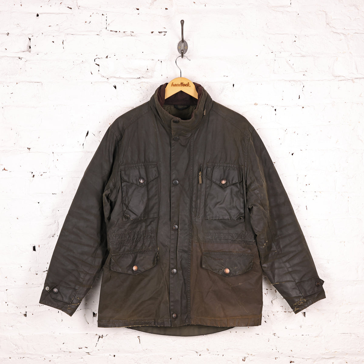 Barbour Sapper Wax Jacket - Green - M – Headlock