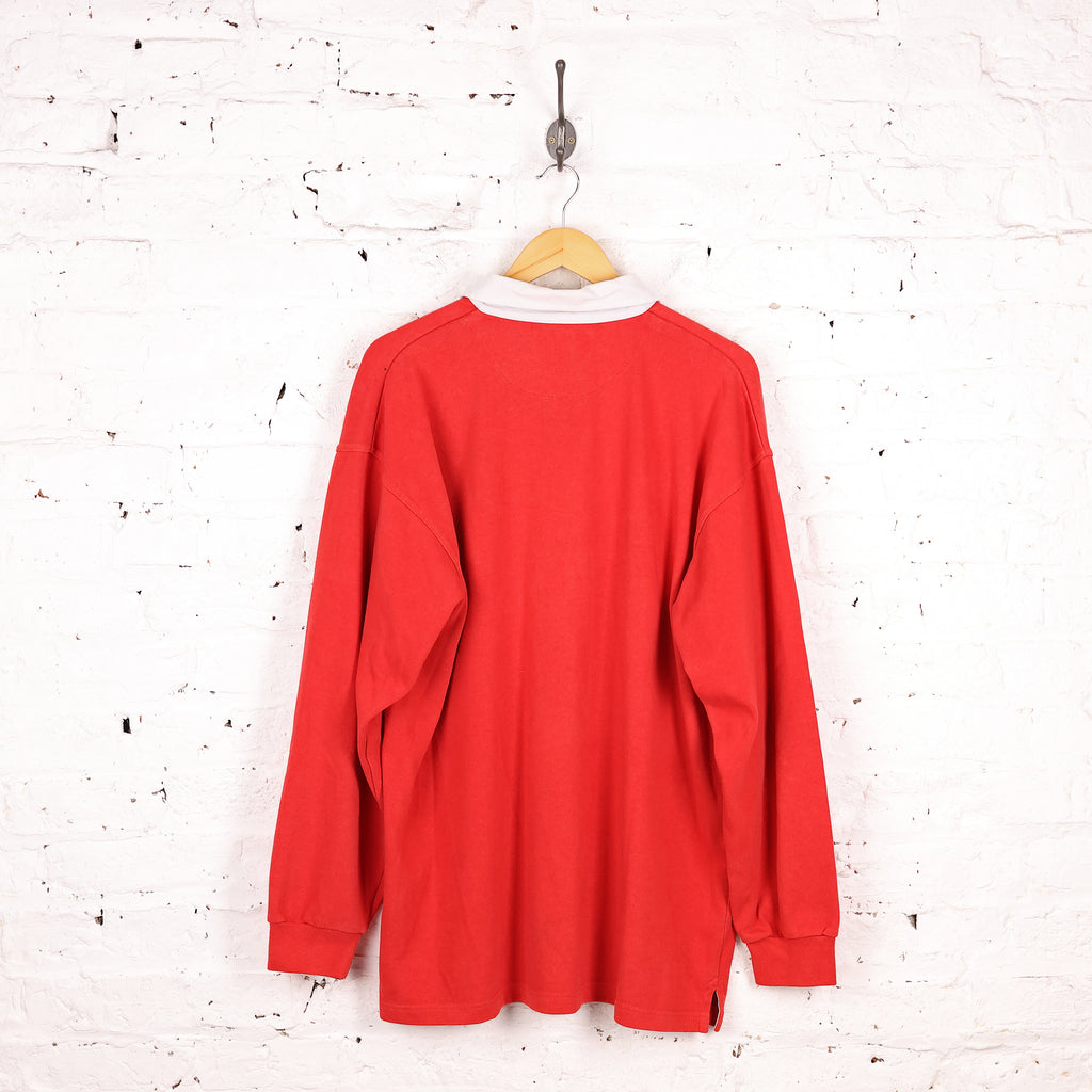 Reebok Wales long Sleeve Rugby Home Shirt - Red - L