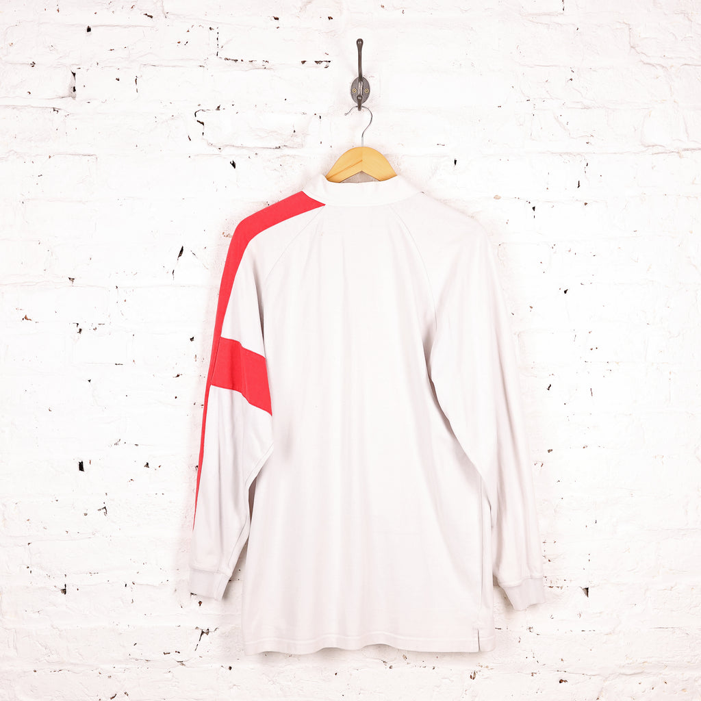 England Rugby World Cup 2003 Long Sleeve Rugby Polo Shirt - White - L