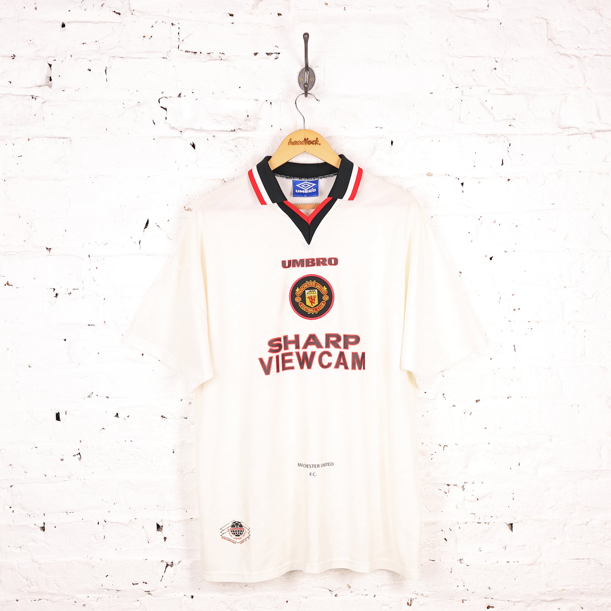 Manchester United 1996 Umbro Away Football Shirt - White - XL