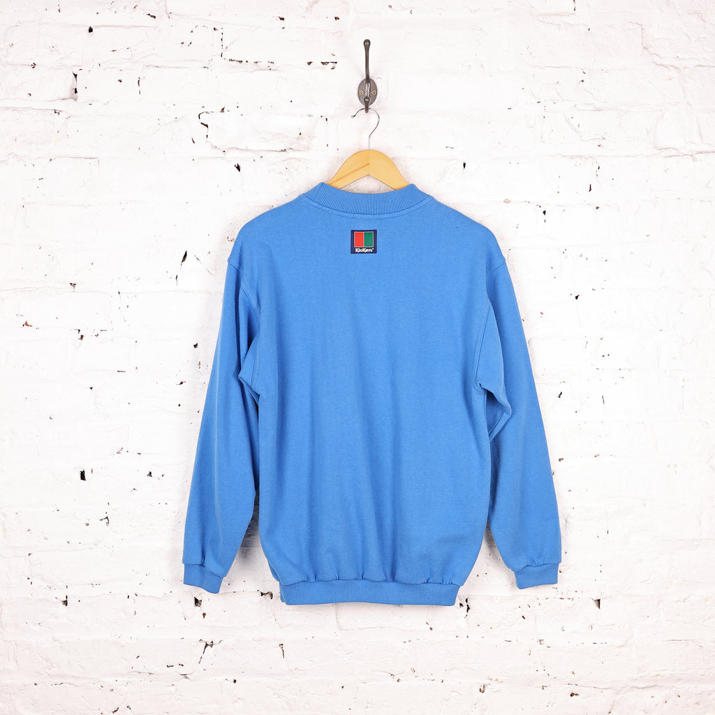 90s Kickers Spell Out Sweatshirt - Blue - S