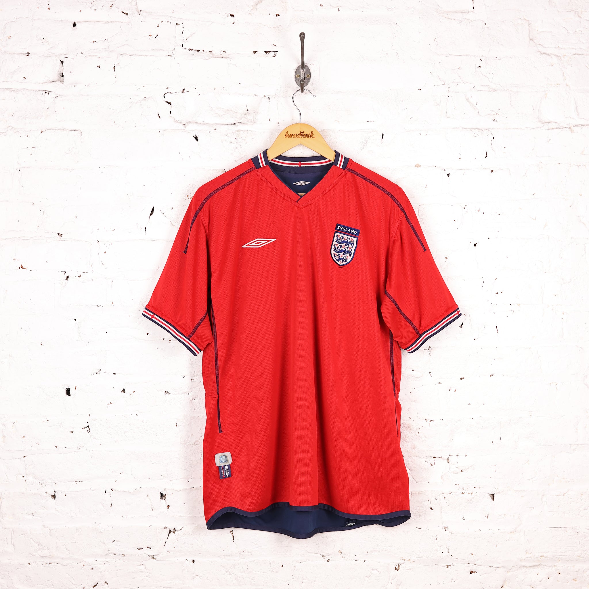 Umbro England 2004 Away Reversible Football Shirt - Red - L – Headlock