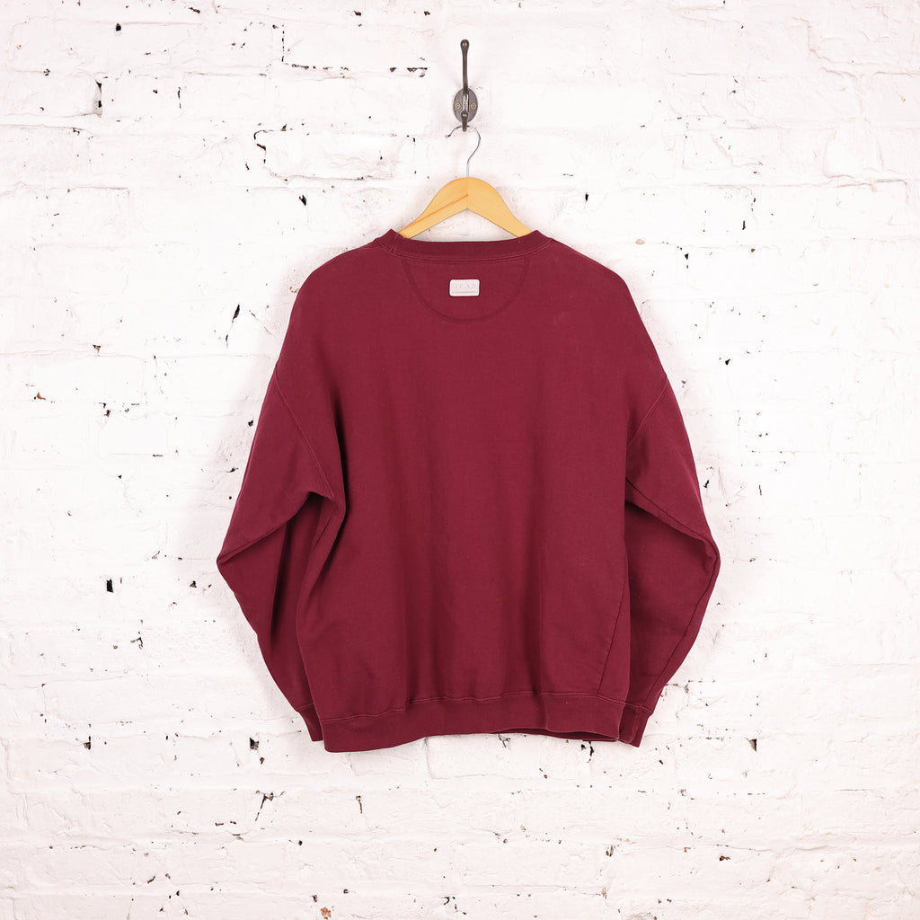 90s Spell Out Lafayette College American Sweatshirt - Maroon - XL