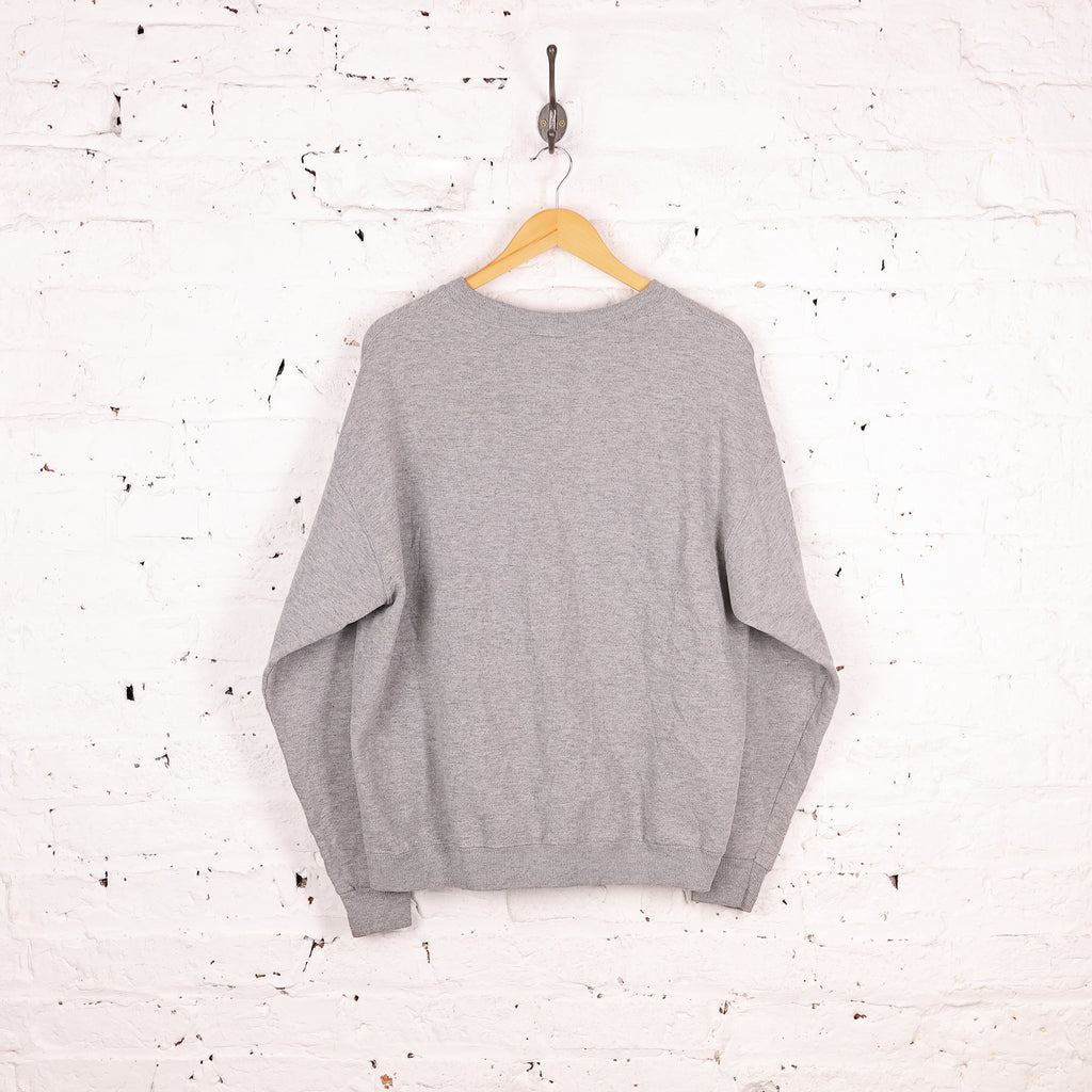90s Lee Spell Out Michigan State American Sweatshirt - Grey - XL
