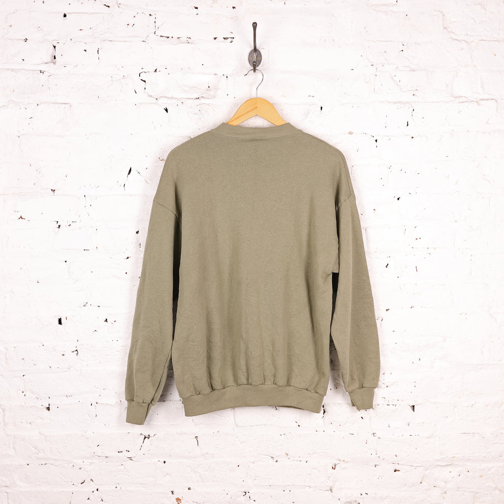 90s American Wildlife Pheasant Sweatshirt - Green - L