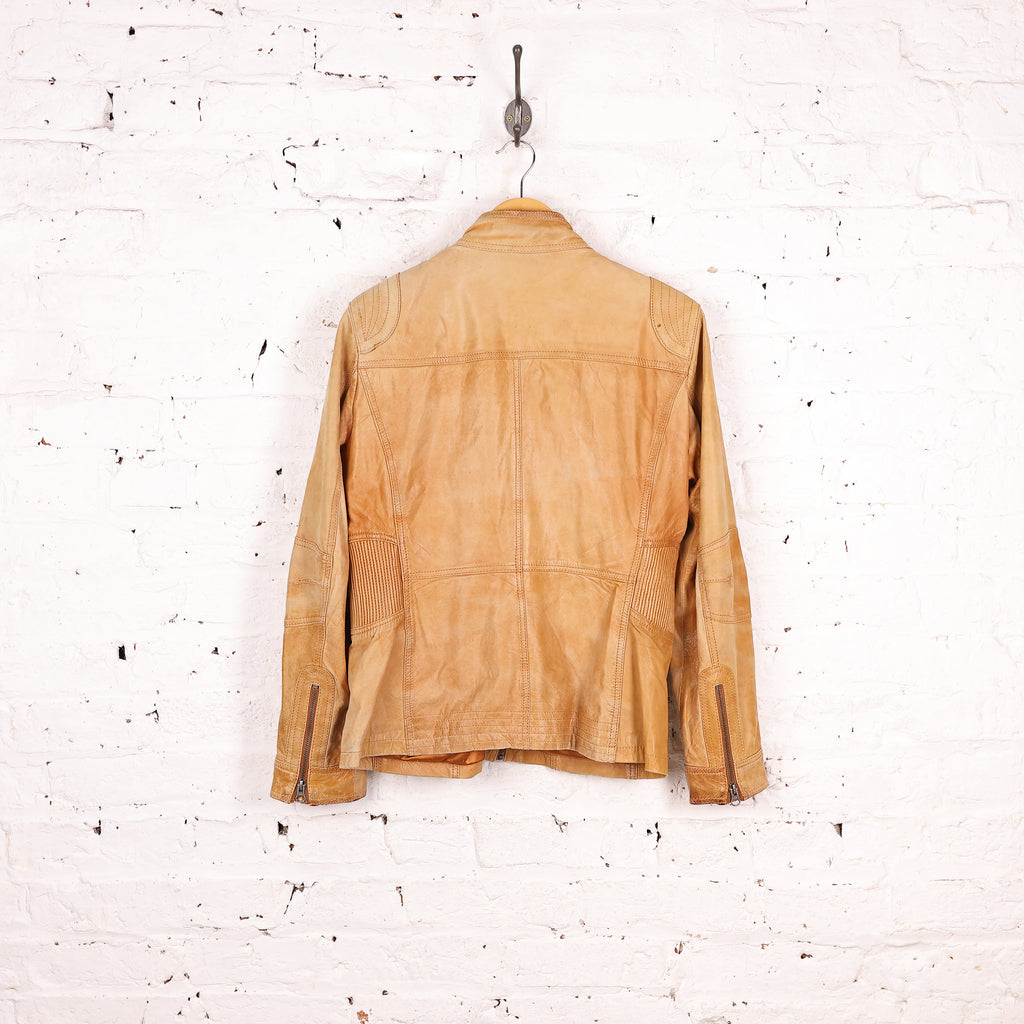 Women's Y2K Leather Jacket - Brown - Women's L