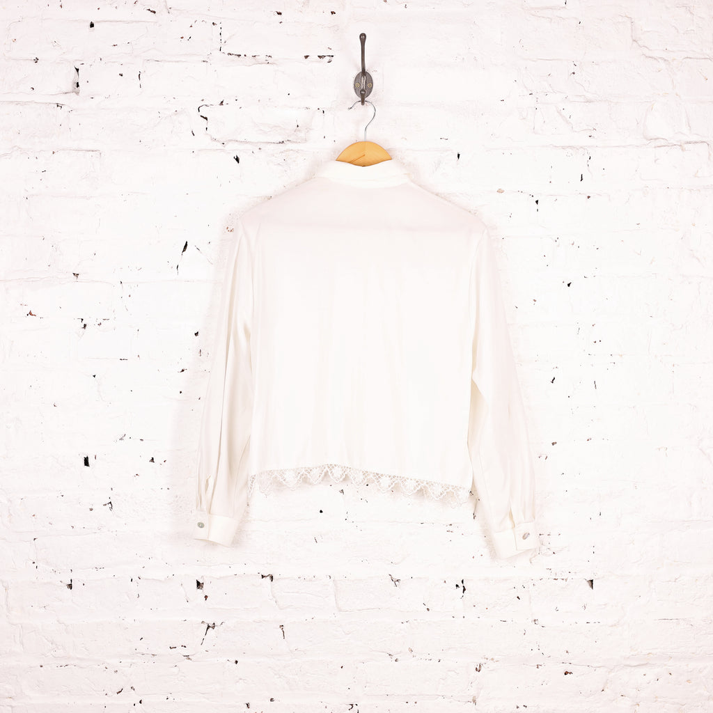 Women's Lace Blouse - White - Women's M