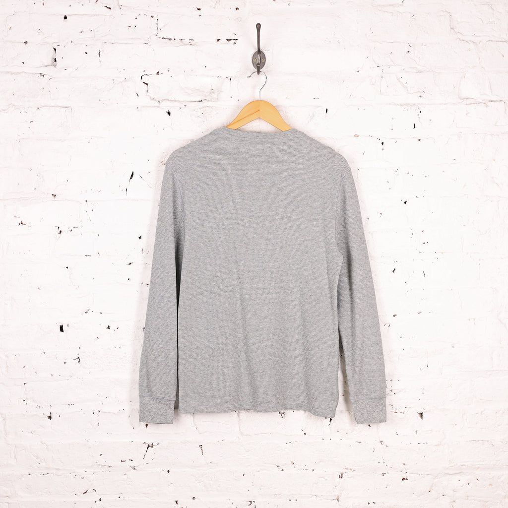 Ralph Lauren Long Sleeve Waffle T Shirt - Grey - M