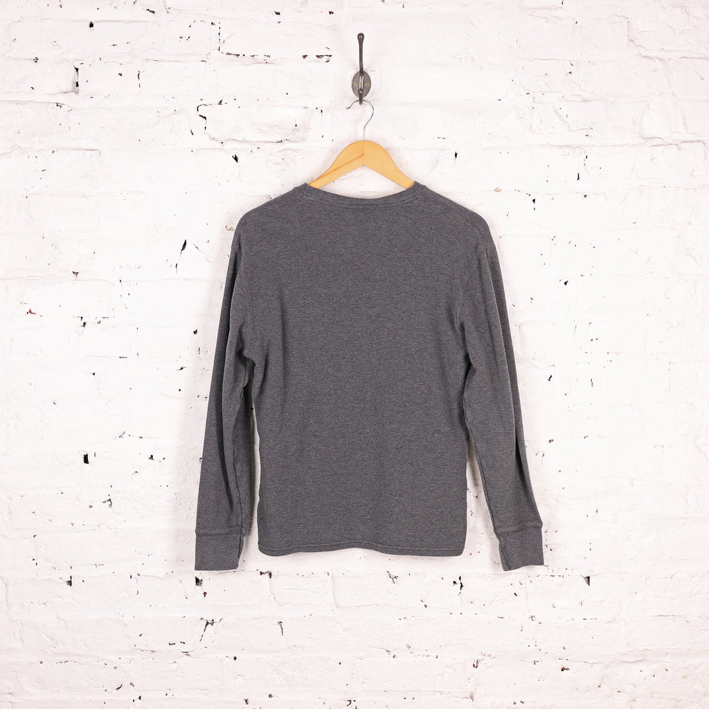 Ralph Lauren Long Sleeve Waffle T Shirt - Grey - M