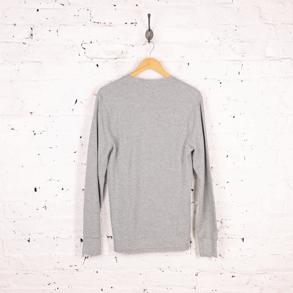 Ralph Lauren Long Sleeve Waffle T Shirt - Grey - M