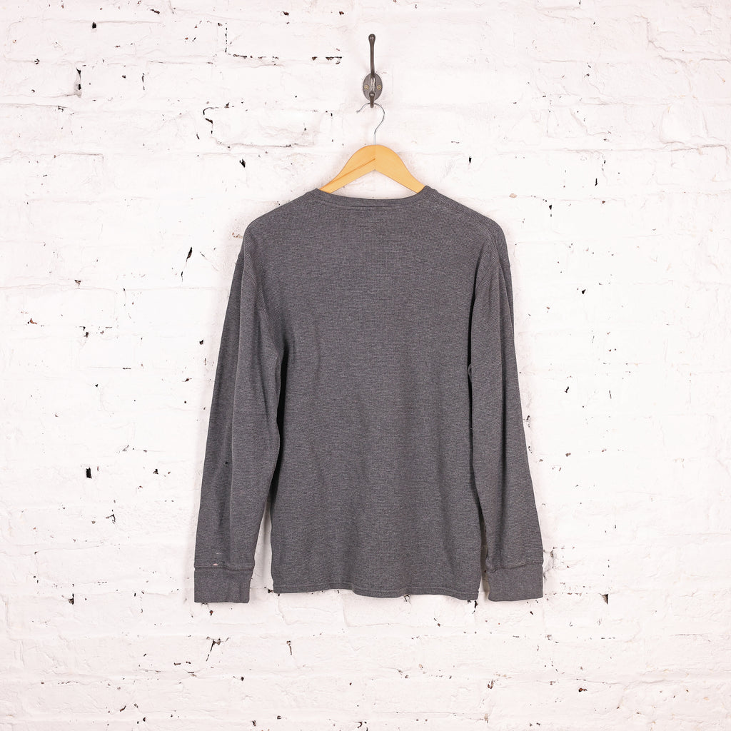 Ralph Lauren Long Sleeve Waffle T Shirt - Grey - M