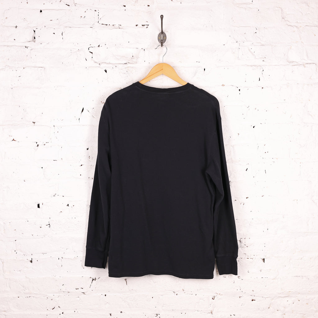 Ralph Lauren Long Sleeve Waffle T Shirt - Black - XL